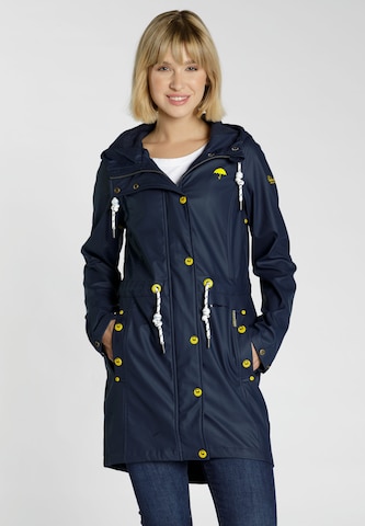 Schmuddelwedda Between-seasons coat in Blue: front