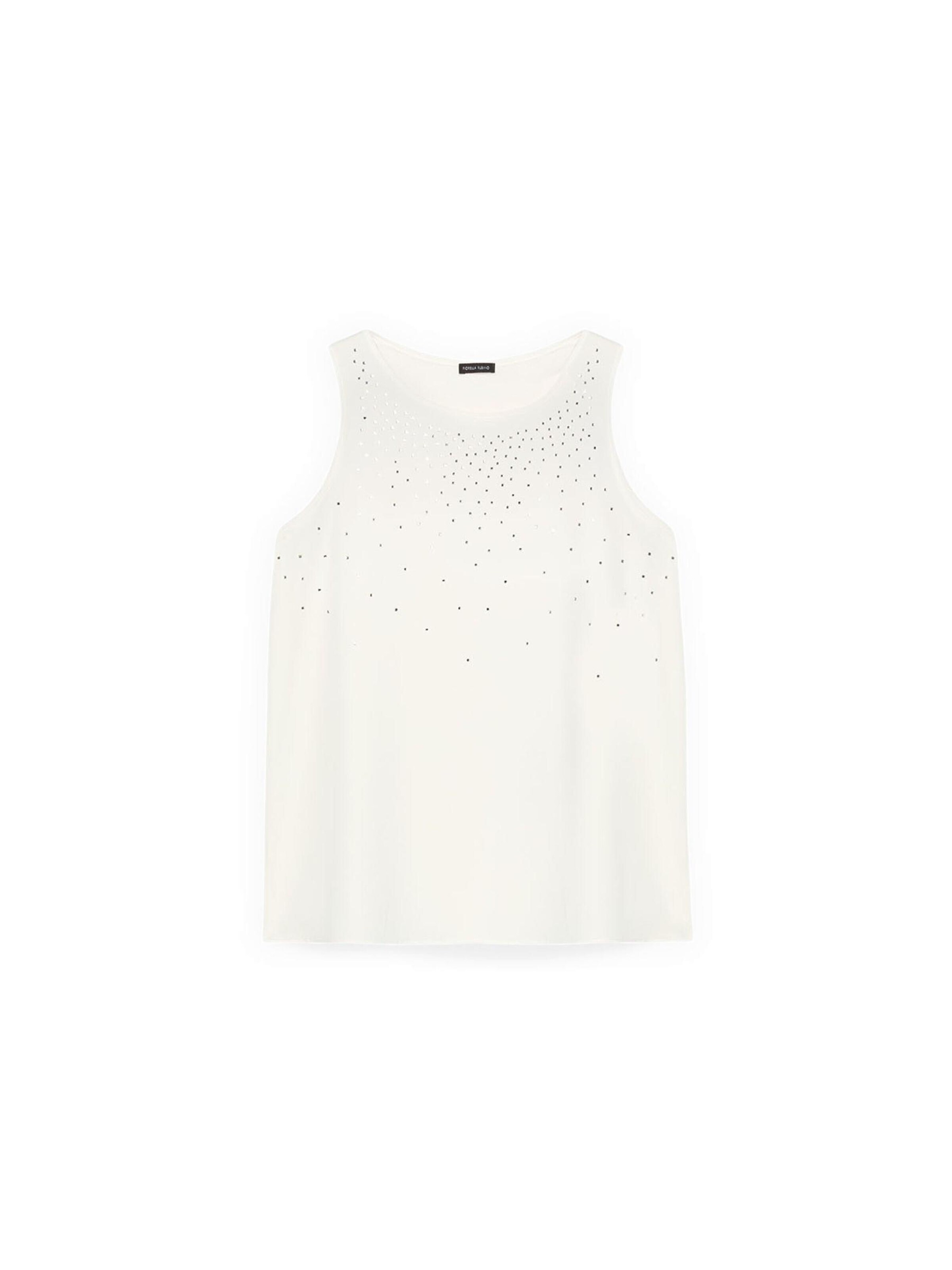 Fiorella Rubino - Top en blanco: frente