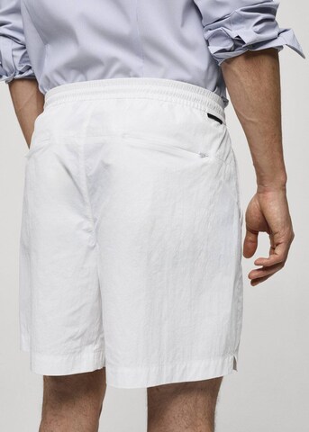 MANGO MAN Regular Pants 'moon' in White