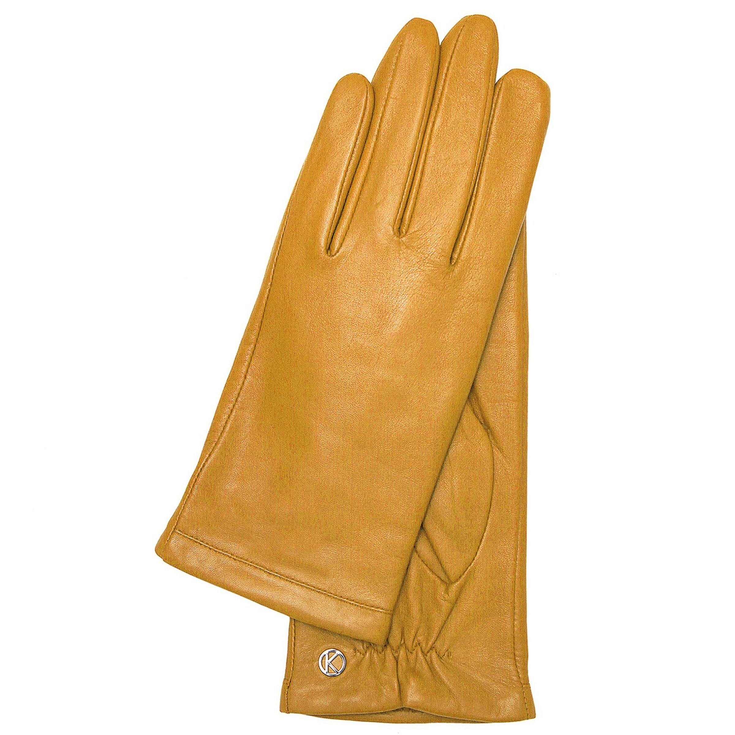 KESSLER Full finger gloves 'Chelsea' in Yellow: front