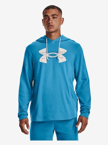 UNDER ARMOUR Athletic Sweatshirt 'Rival Terry' in Blue: front