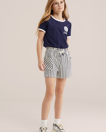 Loosefit Pantalon WE Fashion en bleu