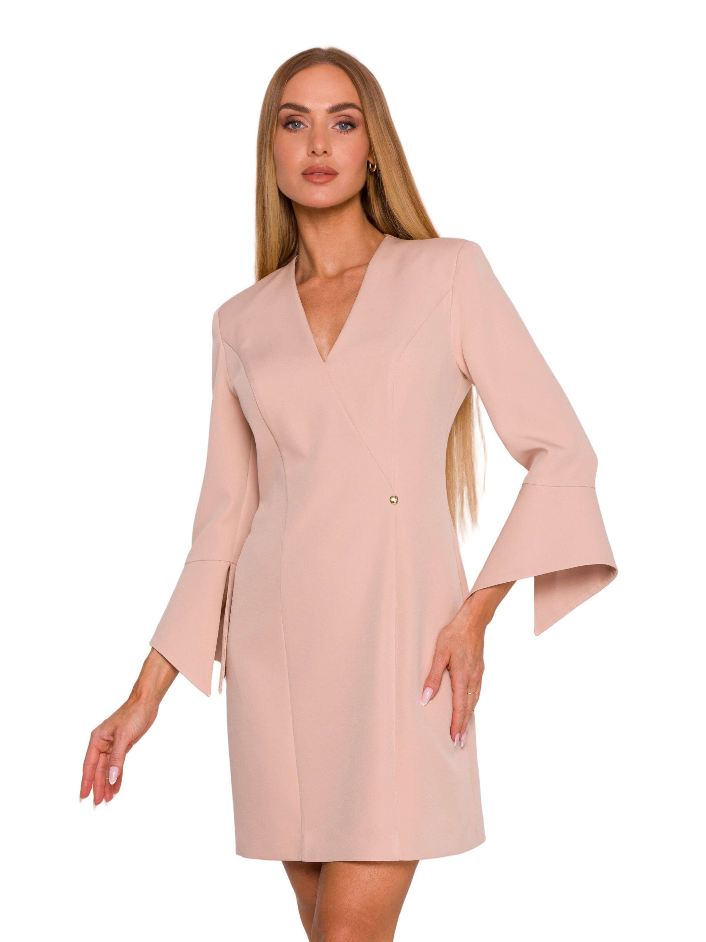 Rochie 'Sukienka z szerokimi mankietami' de la made of emotion pe bej