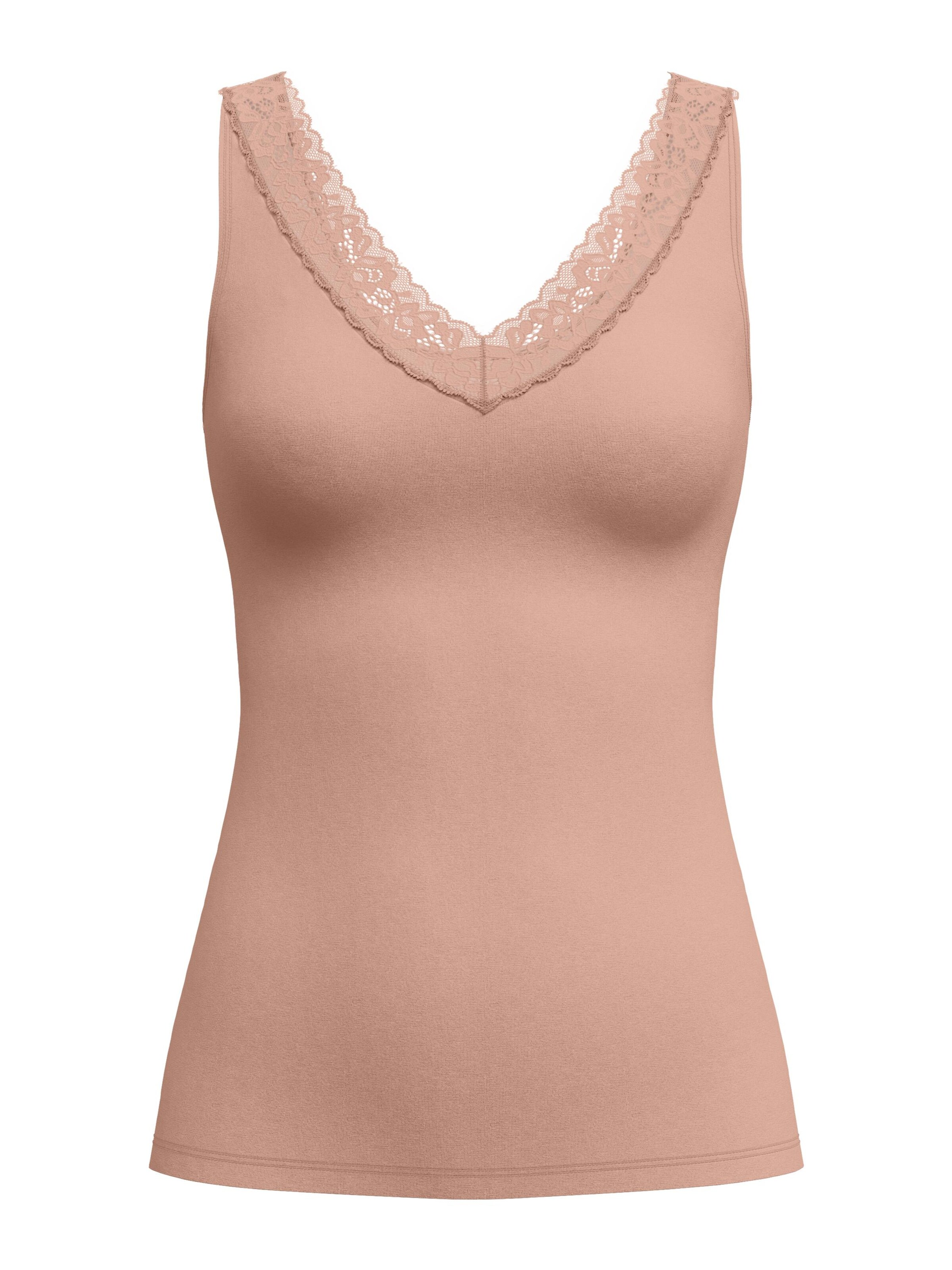 CALIDA Unterhemd 'Natural Comfort Lace'‌‌‌‌‌‌ in Beige: Vorderseite