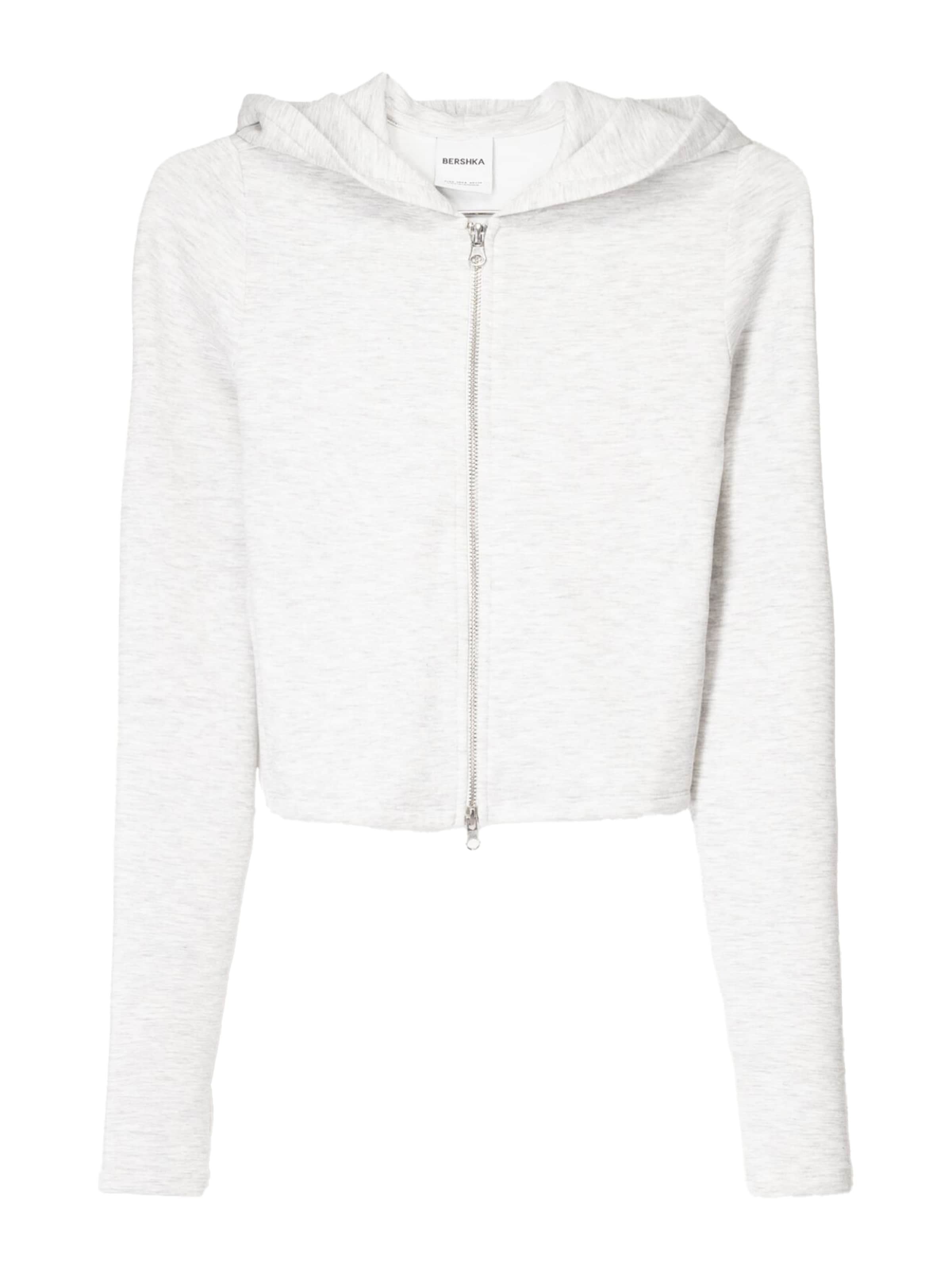 Bershka Sweatjacke in Grau: Vorderseite