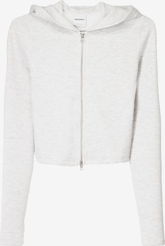 Veste de survêtement Bershka en gris : devant