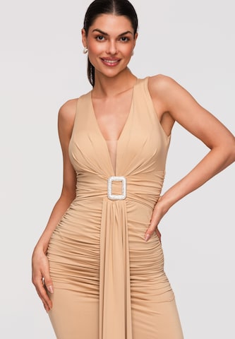 Ombre Abendkleid in Beige