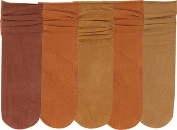 Millo Socken 'Colourful Viskose' in Braun: Vorderseite
