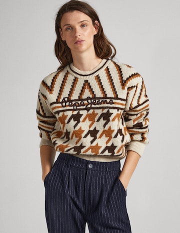 Pepe Jeans Sweater 'DEANNA' in Beige: front