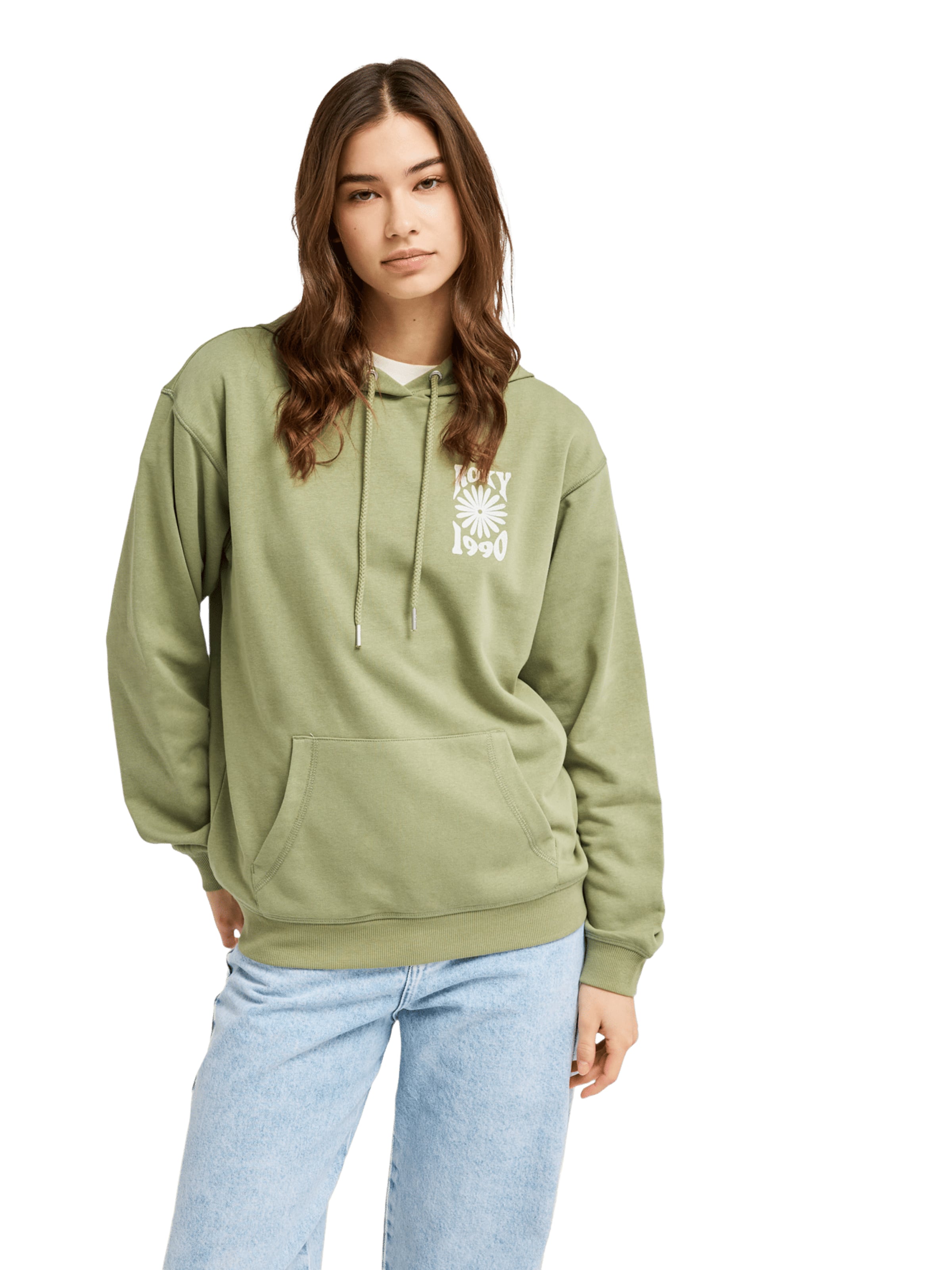 ROXY Pullover 'Surf Stoked Terry Vint' in Grün: Vorderseite