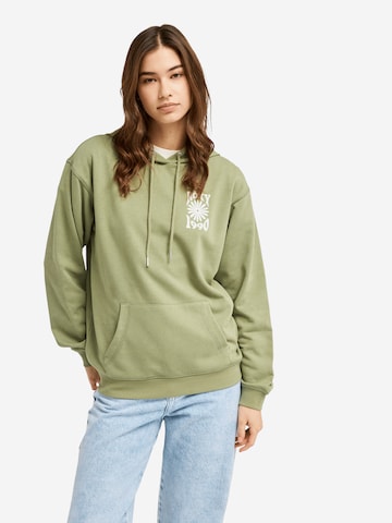 ROXY Sweater 'Surf Stoked Terry Vint' in Green: front