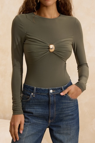 Trendyol Shirt Bodysuit in Green