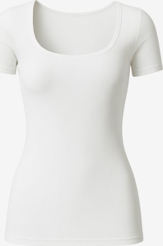 Top 'SQUAREFORM' di fashionshowcase in bianco: frontale