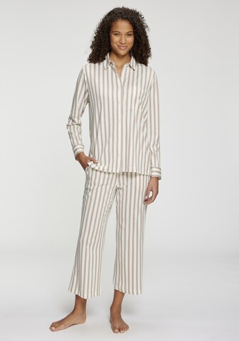VIVANCE Pyjamasbyxa i beige: framsida