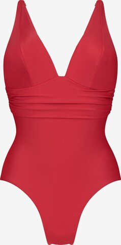 Hunkemöller Bustier Badeanzug 'Luxe' in Rot: predná strana