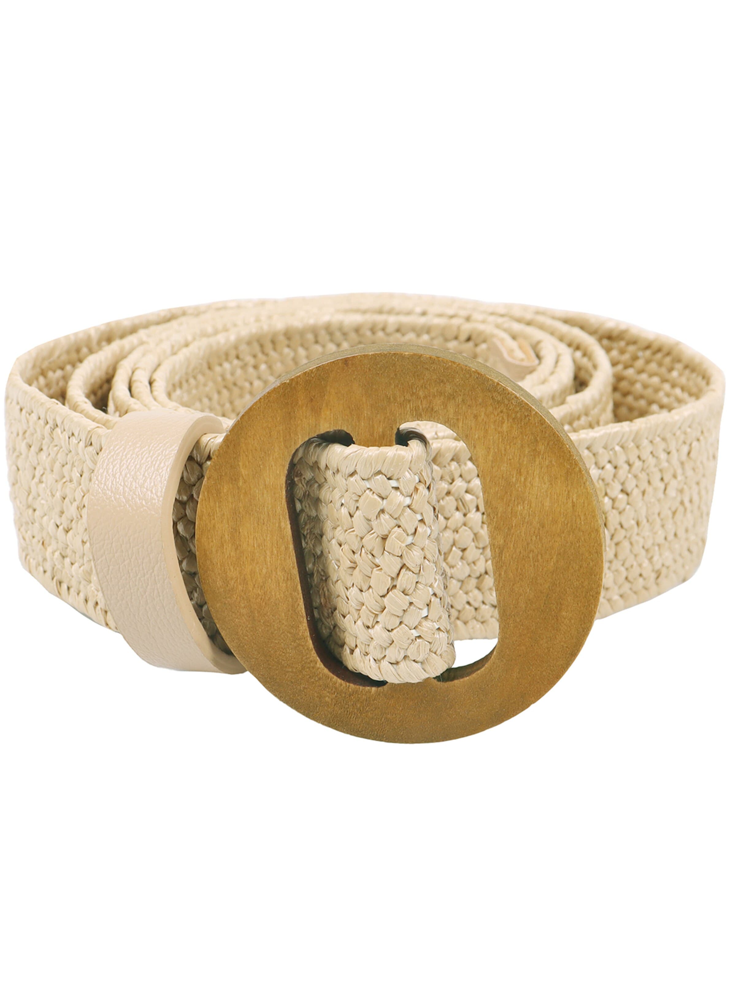 Capelli New York Belt 'Gürtel in Strohoptik' in Beige: front