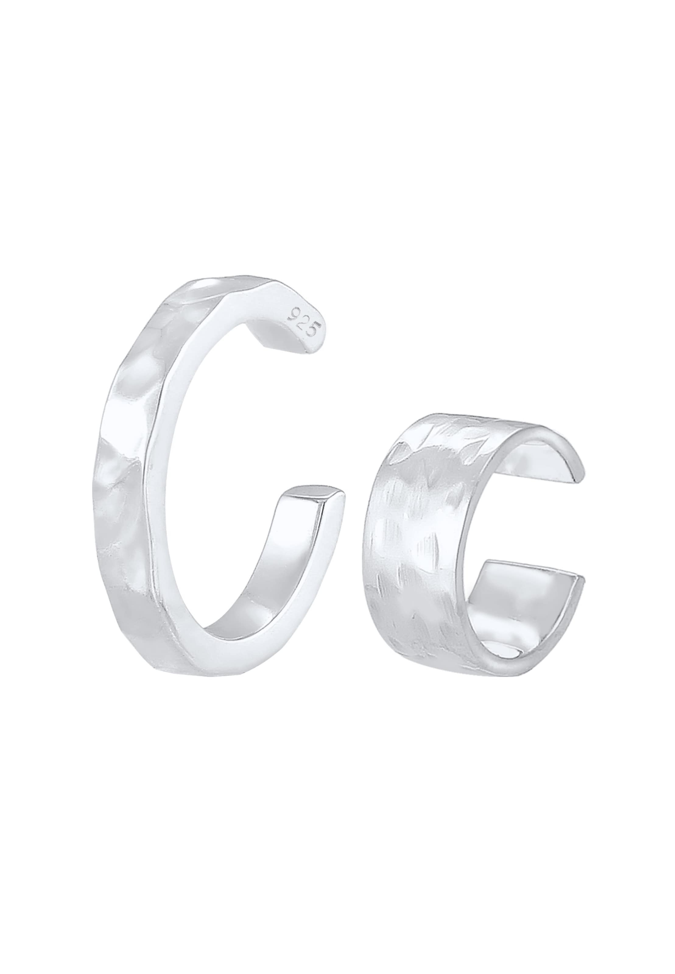 ELLI Örhängen 'Geo' i silver: framsida