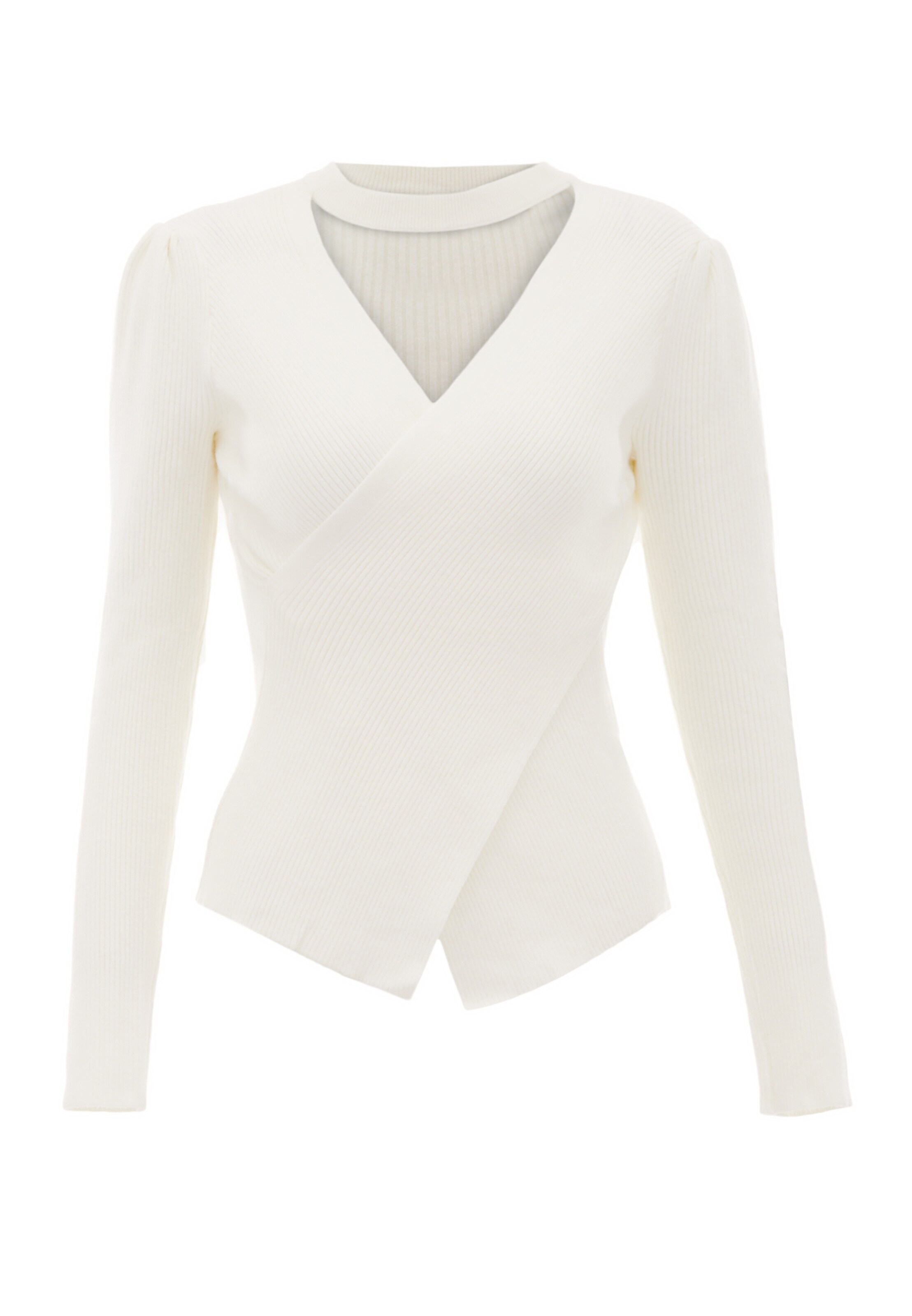 NAEMI Trui in Wit: voorkant