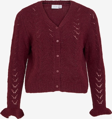 VILA Knit cardigan 'DANNA' in Red: front