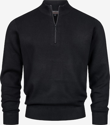 INDICODE JEANS Sweater 'Lukas' in Black: front