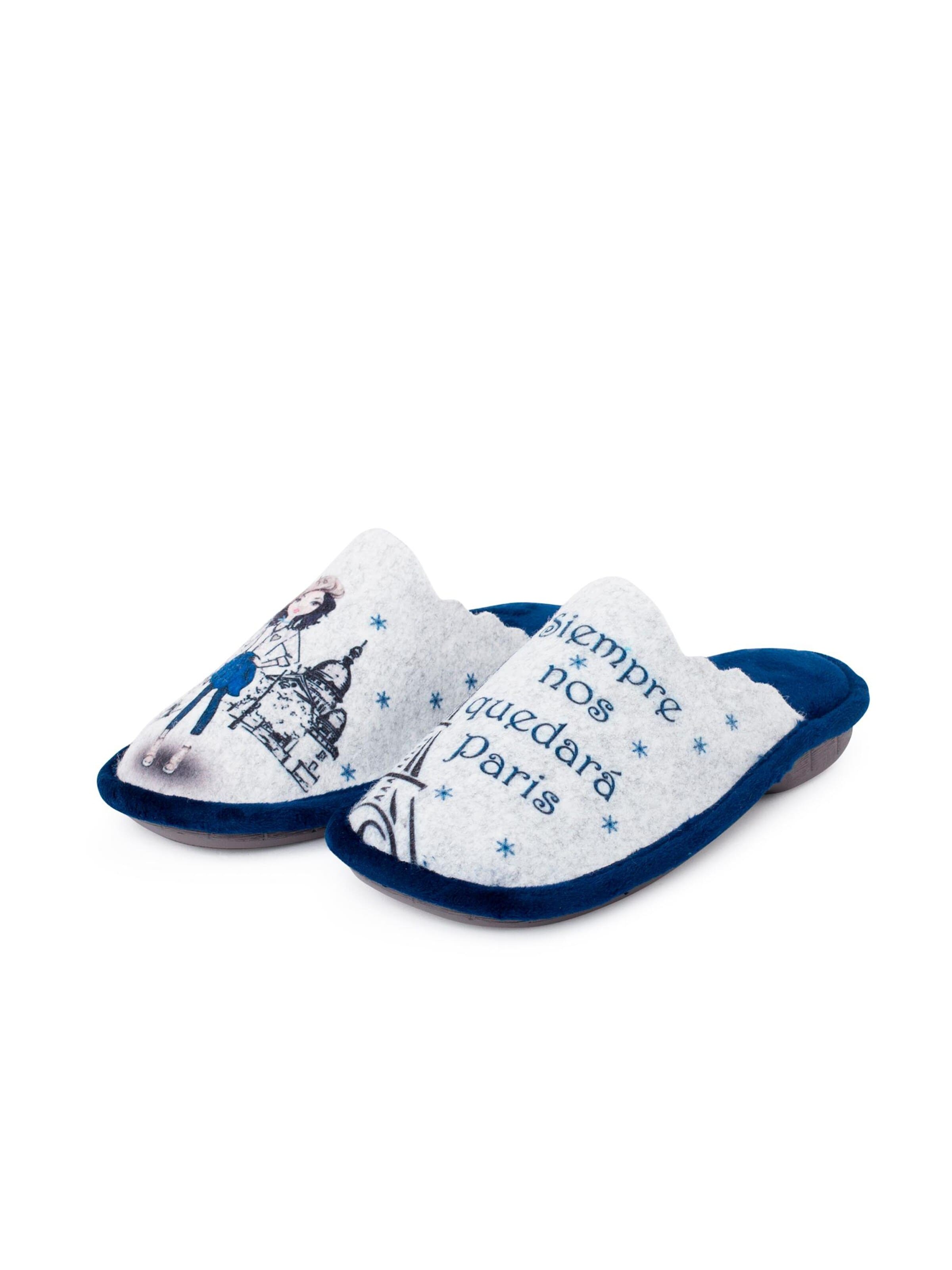 Pisamonas - Pantufa em azul