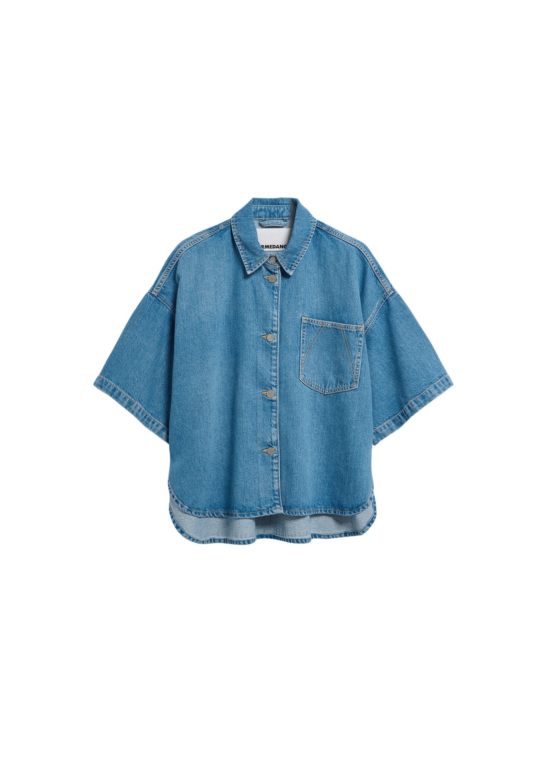 ARMEDANGELS Blouse in Blauw: voorkant