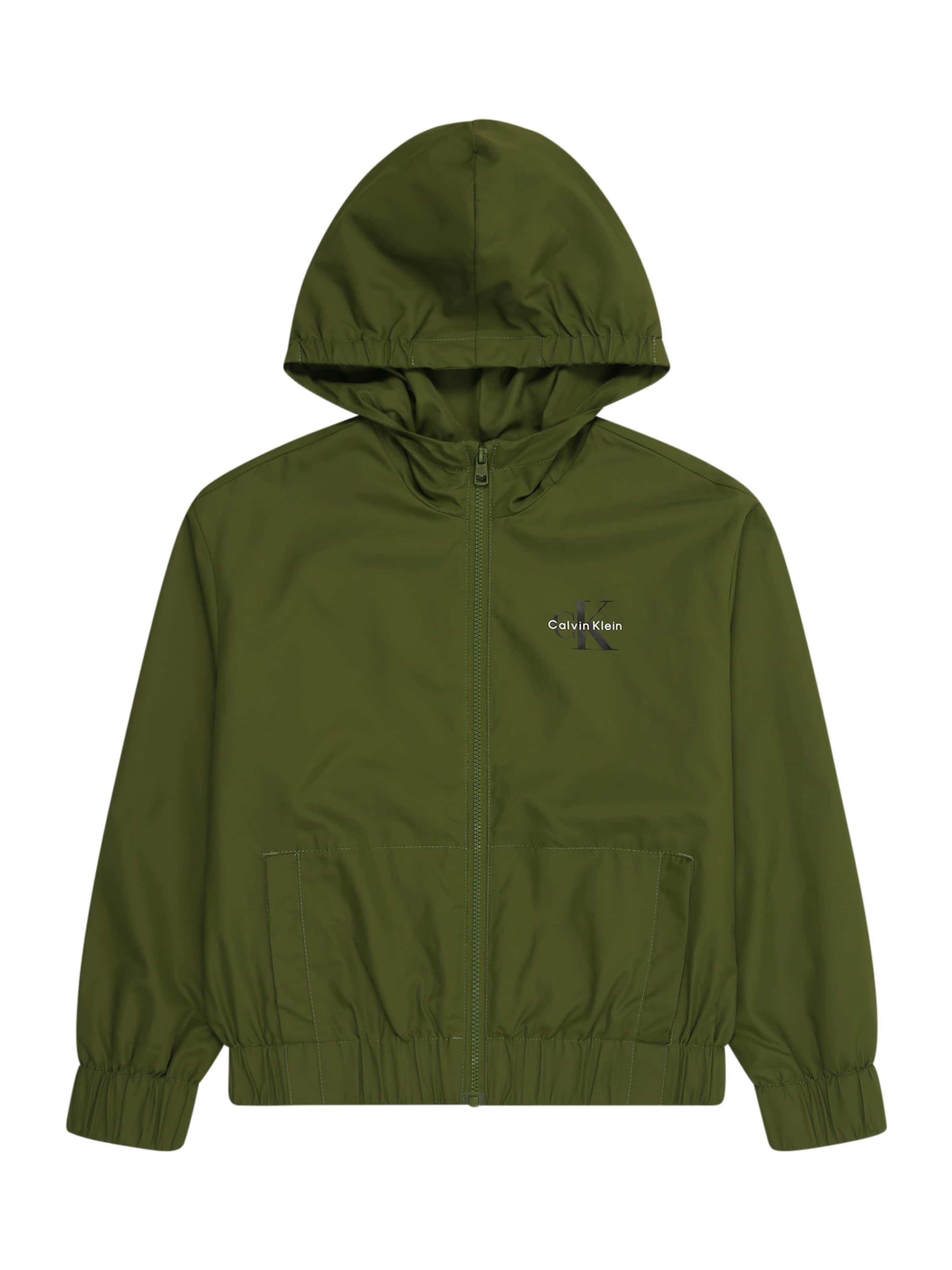Calvin Klein Jeans Between-season jacket 'ESSENTIAL' in Green: front