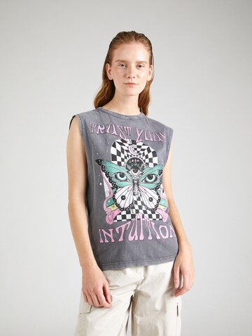 Nasty Gal - Top en gris: frente