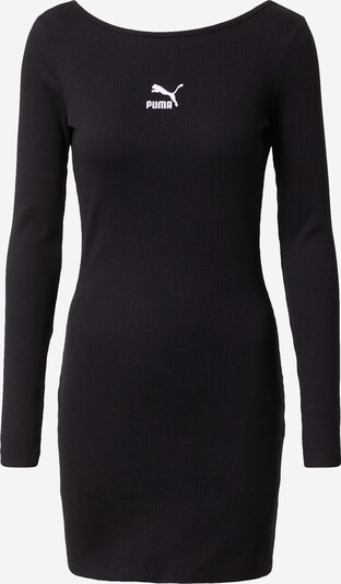 PUMA Kleid 'Classics Ribbed' in schwarz / weiß, Produktansicht