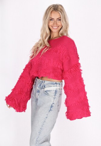 Pull-over IZIA en rose : devant