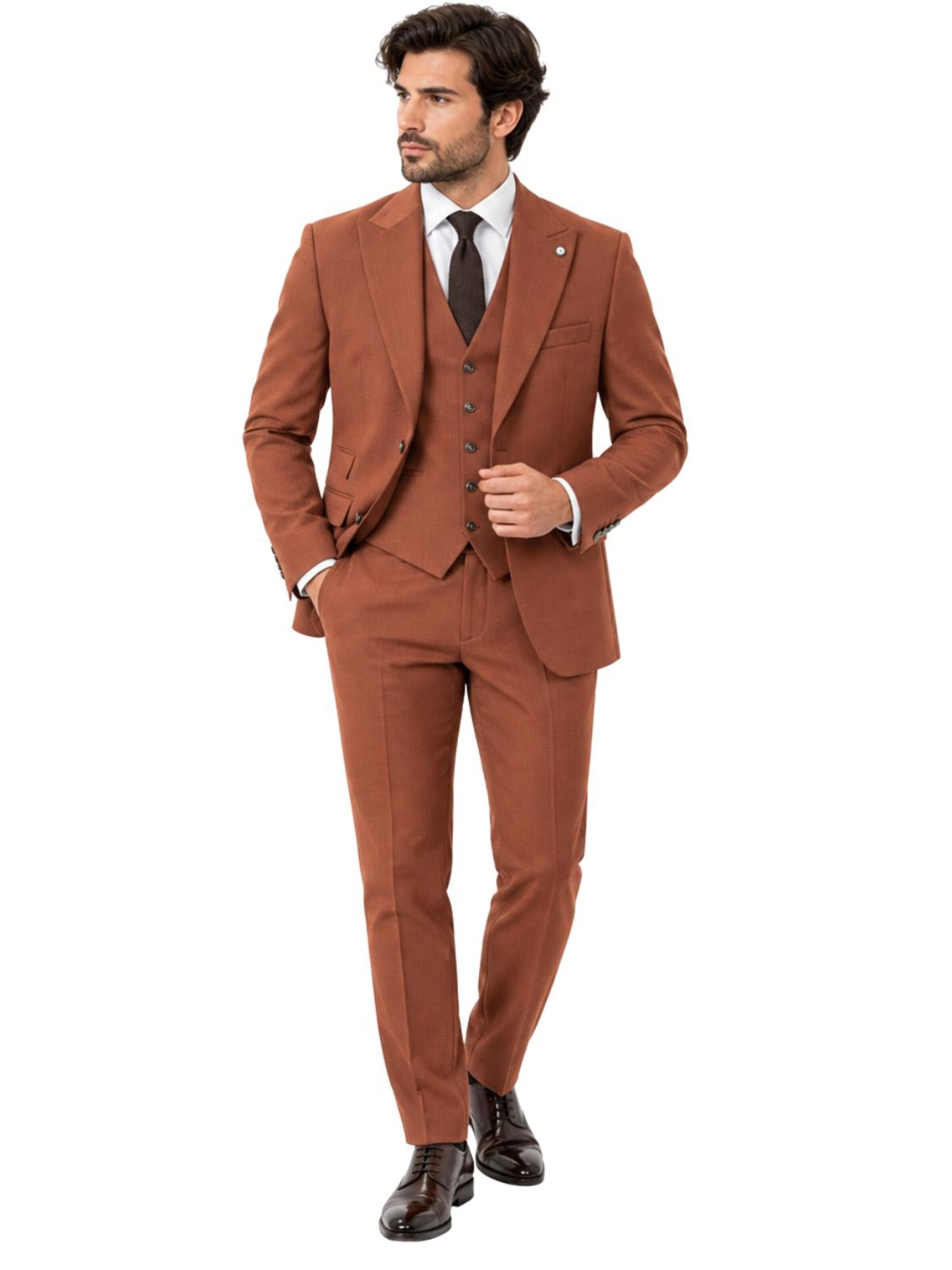 Guild Suit 'Slim fit Business Anzug' in Orange: front