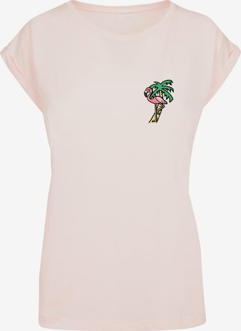 Mister Tee Shirt 'Flamingo' in Roze: voorkant