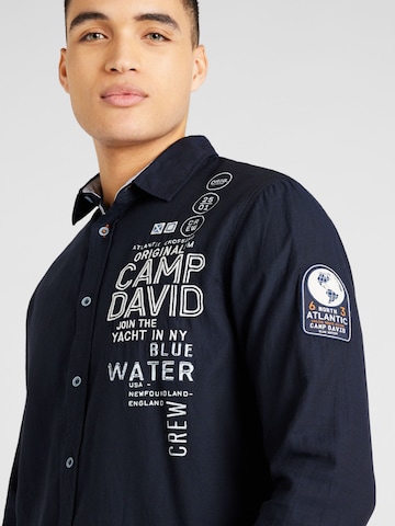 CAMP DAVID Regular Fit Hemd in Blau