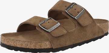 BIRKENSTOCK - Sapato aberto 'Arizona' em castanho: frente