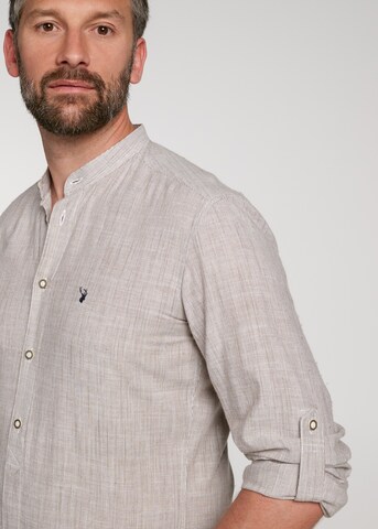 SPIETH & WENSKY Regular fit Button Up Shirt in Beige