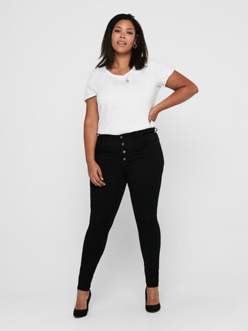 ONLY Carmakoma Skinny Jeans 'Augusta' in Schwarz