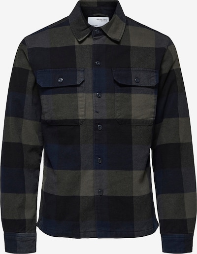 SELECTED HOMME Skjorte 'Reed' i marin / taupe / sort, Produktvisning
