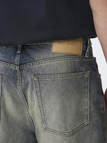 Only & Sons Wide leg Jeans 'FADE' in Blauw