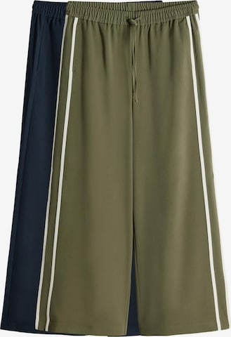 The SetWide Leg/ Široke nogavice Hlače - plava boja: prednji dio