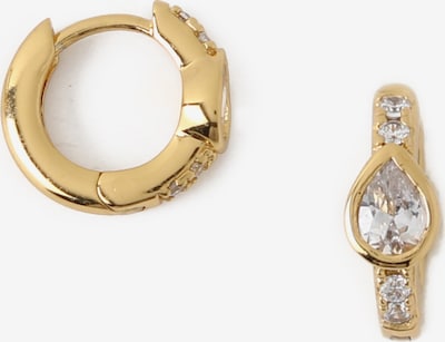 Orelia Creole 'Crystal Teardop Huggie Hoop' in gold, Produktansicht