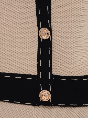 Passioni Strickjacke 'Cardigan mit Kontrastnähten'‌ in Beige