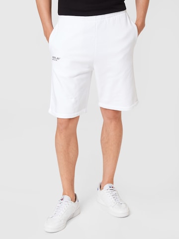 REPLAY Pants in White: front
