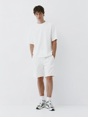 Loosefit Pantaloni di Pull&Bear in bianco