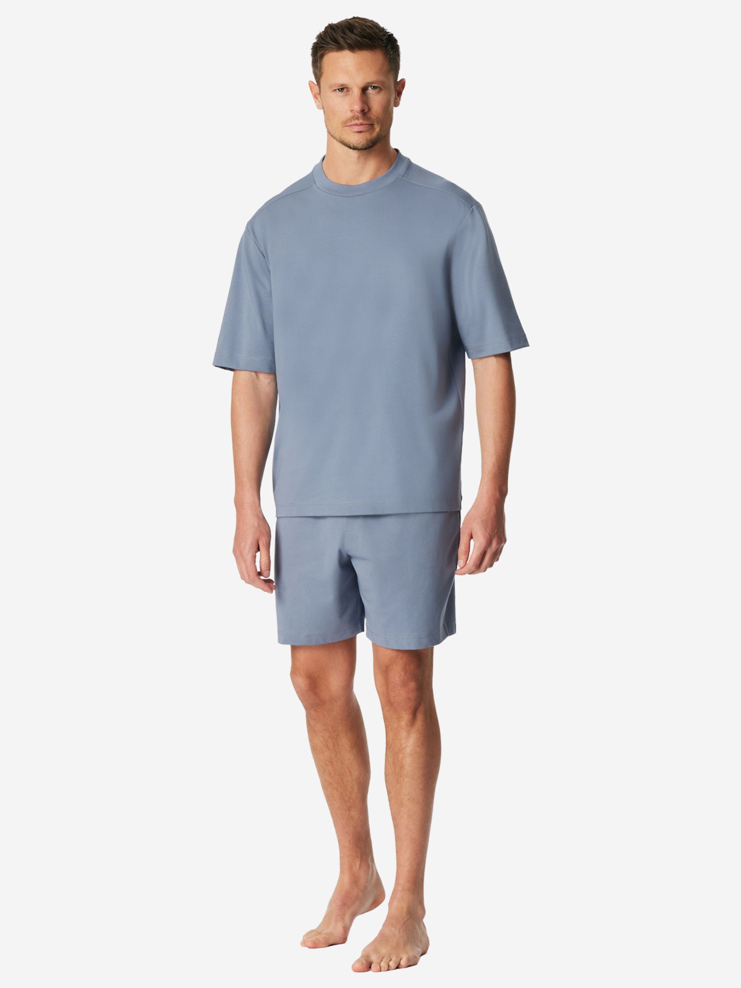 Pyjama court ' Modern ' SCHIESSER en bleu