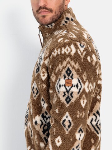CAMEL ACTIVE Fleecejacke mit Stehkragen in Braun