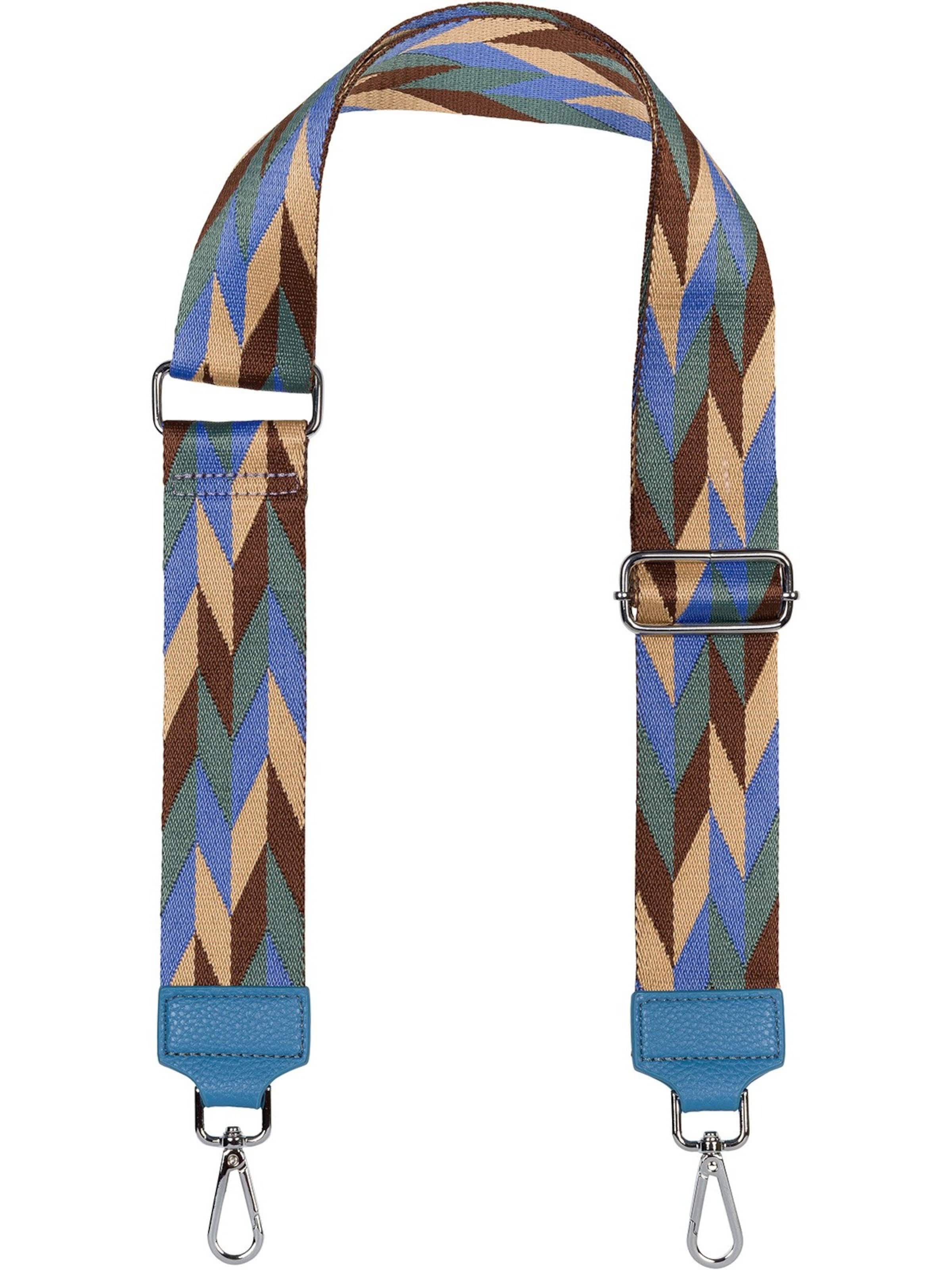 styleBREAKER Taschenzubehör 'Breiter Wechsel Taschengurt Rauten Muster'‌‌‌‌‌‌ in Blau: Vorderseite