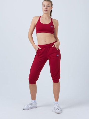 SPORTKIND Sporthose 'Caprihose mit Taschen'‌‌‌‌‌ in Rot: Vorderseite