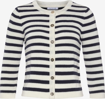 DELMAO Knit Cardigan in White: front