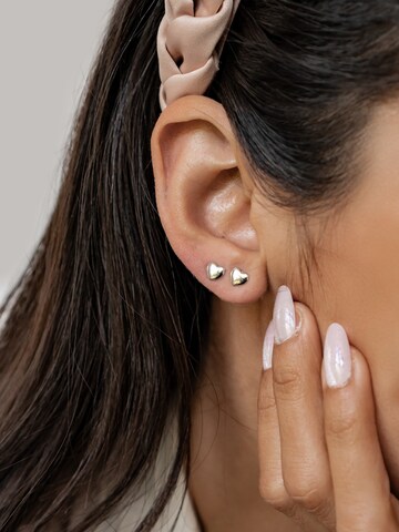 Hey Happiness Ohrringe 'Love Heart'‌‌‌‌‌‌ in Silber