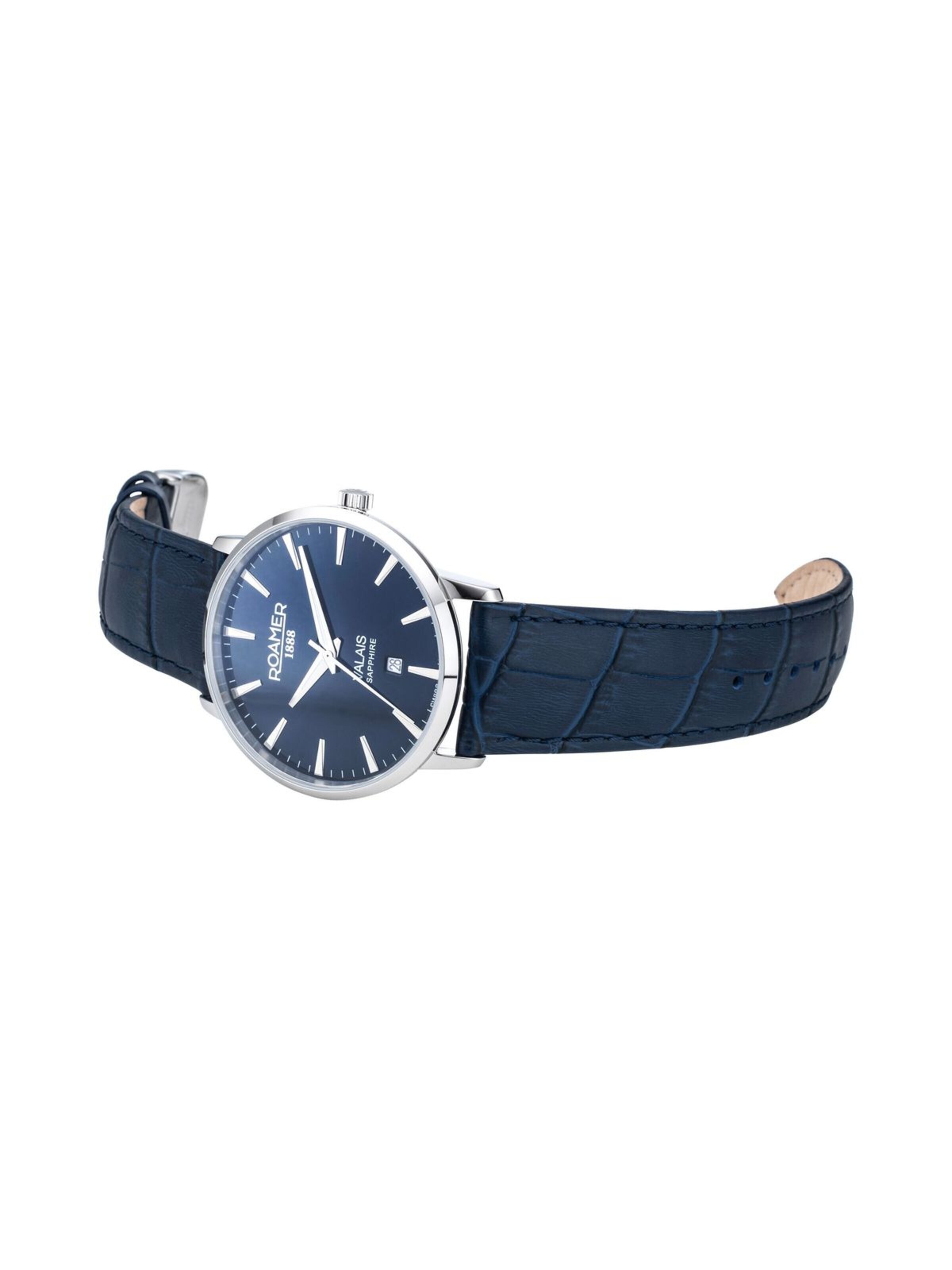 Roamer Analoog horloge 'Date watch Valais Gents Interchangeable Box Set' in Blauw